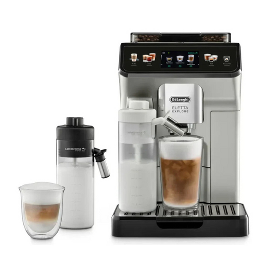 De’Longhi Eletta Explore ECAM450.55.S Kaffeevollautomat – Silber, 2,3 L Wassertank